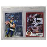 two Aaron Rodgers football cards - 2004 Pigskin