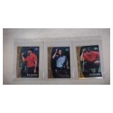 three Tiger Woods golf cards - #SL7, #11 and #17