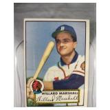 1952 Topps Baseball Willard Marshall #96
