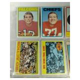 1972 Topps Football Lot of 9 Cards