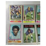 1974 Topps Football Lot of 9 Cards