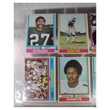1974 Topps Football Lot of 9 Cards