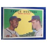 1959 Topps #212 Hank Aaron Ed Mathews Fence