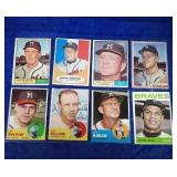 8 DIFFERENT 1961-64 Topps Milwaukee Braves cards