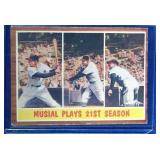 1962 Topps #317 Stan Musial Plays 21st Season St.