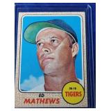 1968 Topps #58 Ed Mathews Tigers Milwaukee Braves