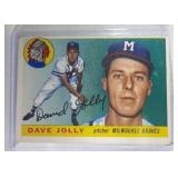 1955 Topps #35 Dave Jolly - Milwaukee Braves