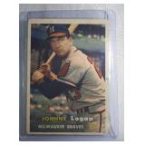 1957 Topps #4 Johnny Logan -Milwaukee Braves John