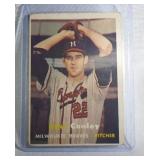 1957 Topps #28 Gene Conley - Milwaukee Braves