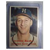 1957 Topps #90 Warren Spahn - Milwaukee Braves