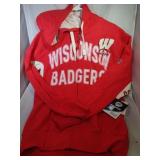 Wisconsin Badgers Mens Med Zippered Hoodie