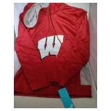 Wisconsin Badgers Mens Med zipup pullover Hoodie