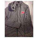 Wisconsin Badgers Mens Large zippered hooded thin