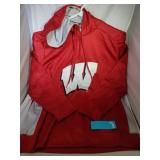 Wisconsin Badgers Mens Large zip up pullover