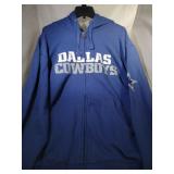 Dallas Cowboys Mens 3XL zippered hooded sweatshirt