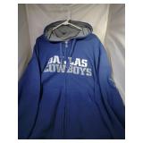 Dallas Cowboys Mens 3XL zippered hooded sweatshirt