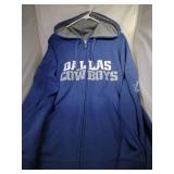 Dallas Cowboys Mens 3XL zippered hooded sweatshirt