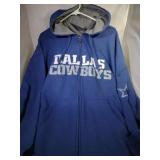 Dallas Cowboys Mens 3XL zippered hooded sweatshirt