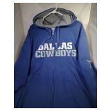 Dallas Cowboys Mens 3XL zippered hooded sweatshirt