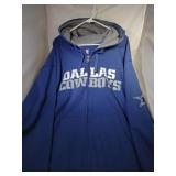 Dallas Cowboys Mens 4XL zippered hooded sweatshirt