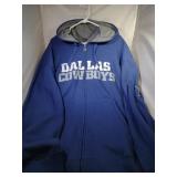Dallas Cowboys Mens 4XL zippered hooded sweatshirt