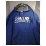 Dallas Cowboys Mens 4XL zippered hooded sweatshirt