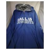 Dallas Cowboys Mens 4XL zippered hooded sweatshirt