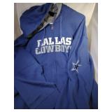 Dallas Cowboys Mens 4XL zippered hooded sweatshirt