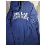 Dallas Cowboys Mens 4XL zippered hooded sweatshirt