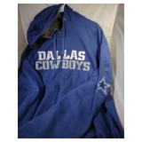 Dallas Cowboys Mens 4XL zippered hooded sweatshirt