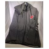 Wisconsin Badgers Mens Med zippered thin Hoodie