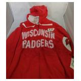 Wisconsin Badgers Mens XL zippered hooded