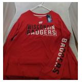 3 Wisconsin Badgers Mens 2XL shirts - two t-shirts