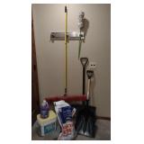 dry mop, 2 shovels, ice melt, de-icer and more