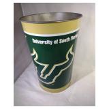 University of South Florida 15 inch metal garbage