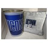 Connecticut Huskies 15 inch metal garbage can and