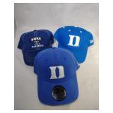 3 Duke Blue Devil ball caps