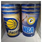 6 Indiana Pacers 15 inch metal garbage cans and