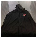 Wisconsin Badgers Mens 2XL zippered hooded thin