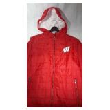Wisconsin Badgers Mens Medium quilted zippered