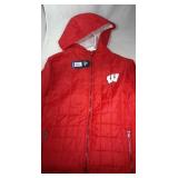 Wisconsin Badgers Mens Medium quilted zippered