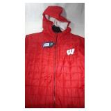 Wisconsin Badgers Mens XL quilted zippered hooded