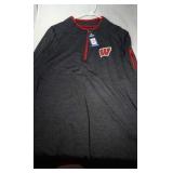 3 Wisconsin Badgers Mens 2XL shirts - zip up thin