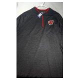 3 Wisconsin Badgers Mens 2XL shirts - one zip up