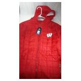 Wisconsin Badgers Mens 2XL quilted zippered hooded