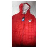 Wisconsin Badgers Mens 2XL quilted zippered hooded