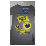 2 Michigan Wolverines Ladies small T shirts