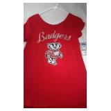 3 Wisconsin Badgers Ladies small T shirts