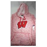 Wisconsin Badgers Ladies Medium zippered hooded