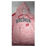 Wisconsin Badgers Ladies Large zippered hooded